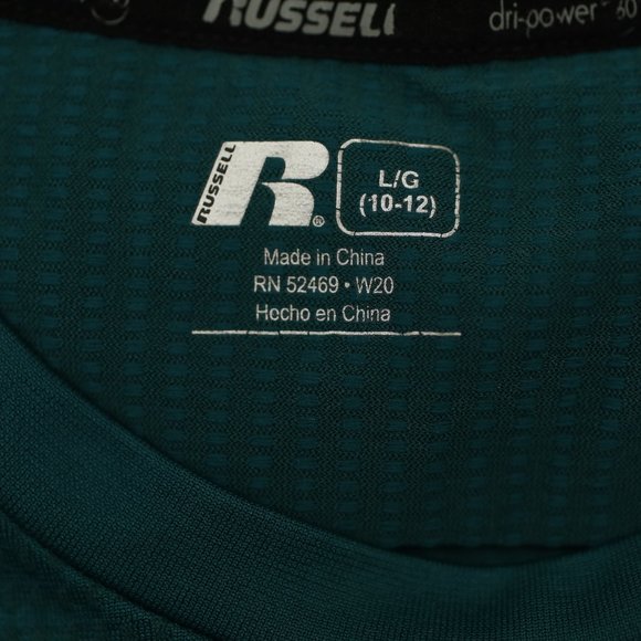 RUSSELL DRI-POWER 360 BOYS LONG SLEEVE SHIRT L 10/12 - Picture 3 of 4